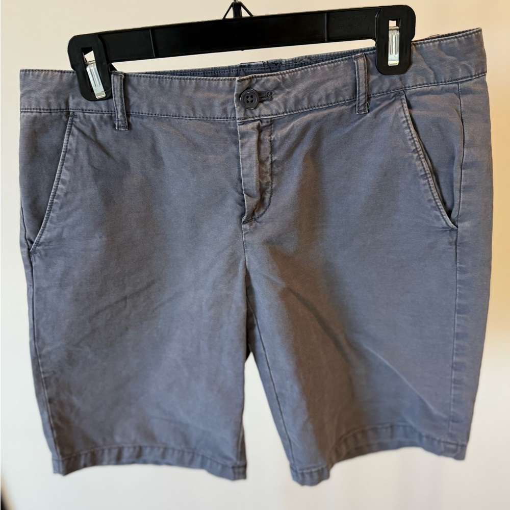 GAP Women's Gray Cotton Chino Bermuda Shorts